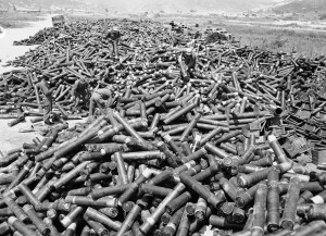 Korean War artillery casings